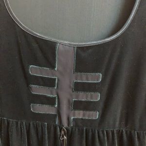Dark Green Velvet Velour Tunic
